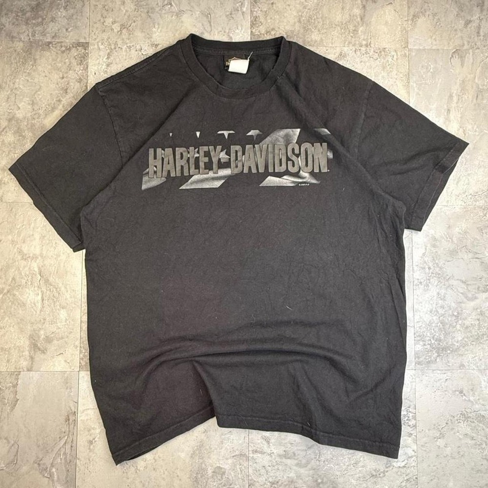 Black Harley Davidson American flag T shirt xl